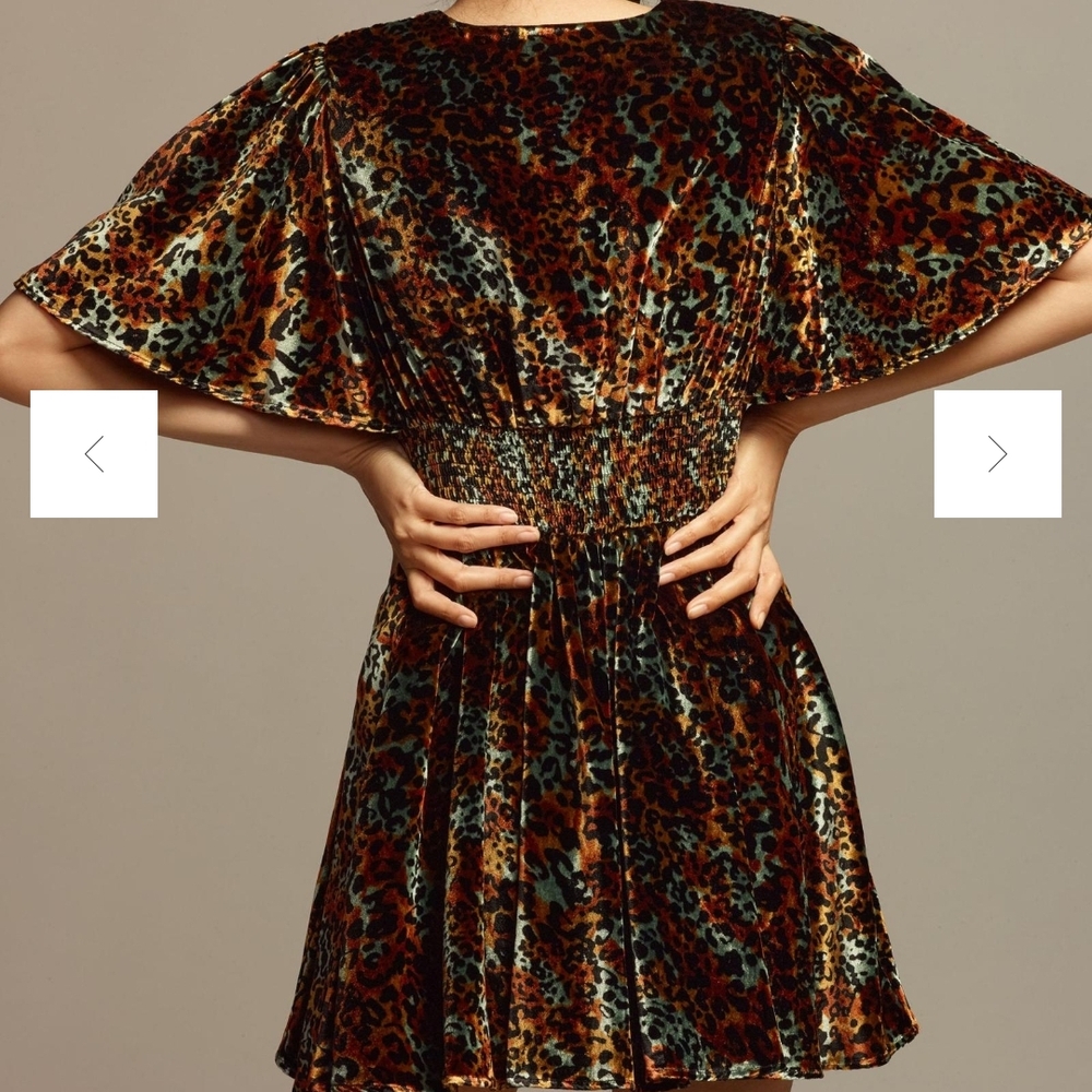 Anthropologie Leopard Print Mini Dress - Picture 2 of 8